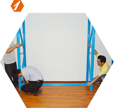 輕型貨架安裝步驟1